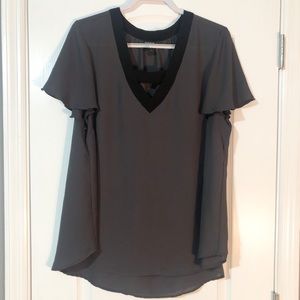 Torrid Gray and Black Blouse